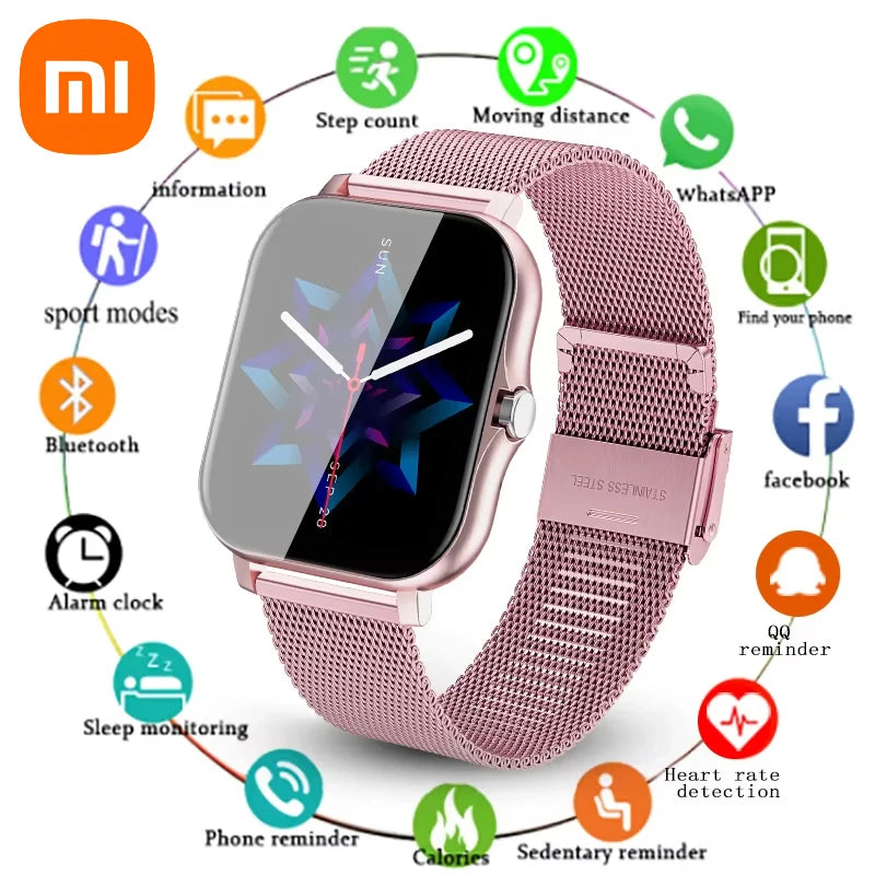 Reloj inteligente Xiaomi con pantalla HD de 1,44 pulgadas, respuesta a llamadas, vista previa de mensajes, modos deportivos, esfera personalizada, pronóstico del tiempo para hombres y mujeres (2025)