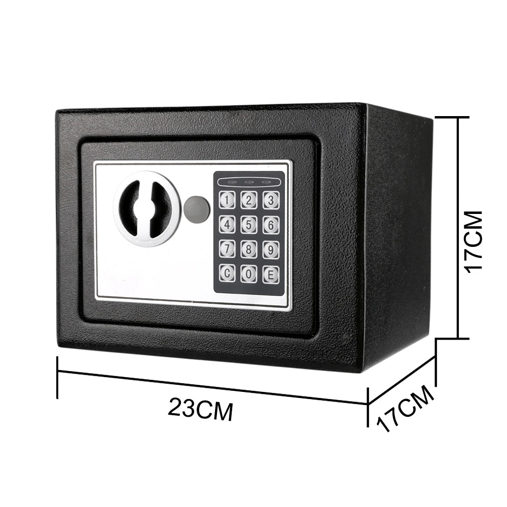 Caja de seguridad con cerradura electrónica digital con teclado, totalmente de acero, para el hogar y la oficina.