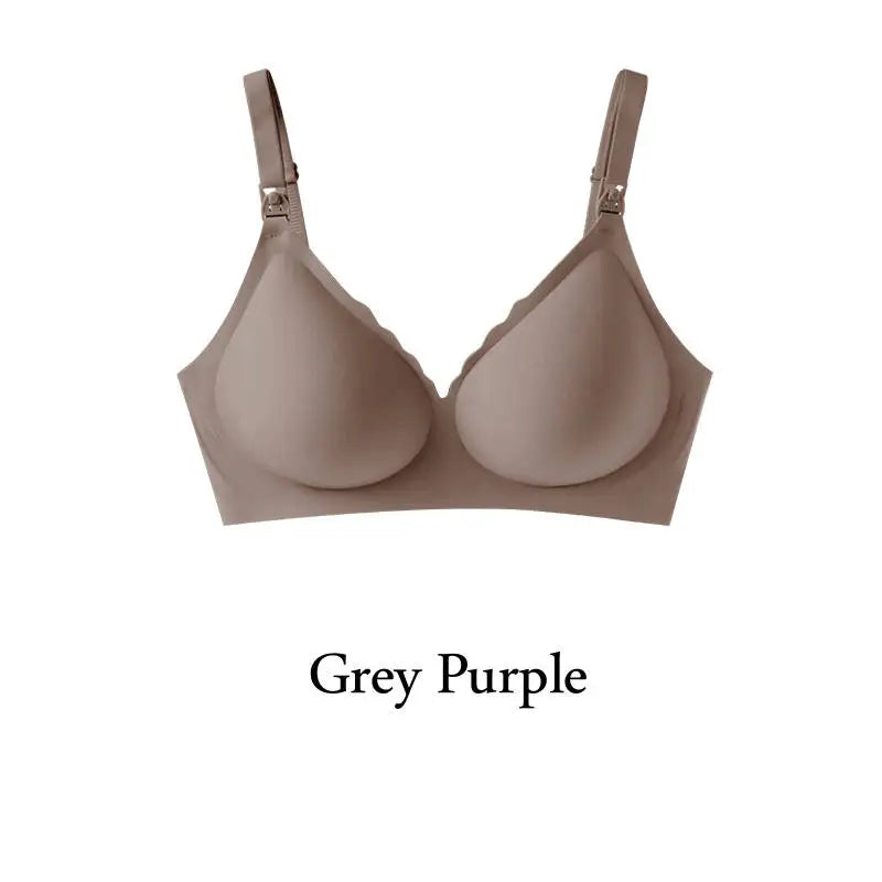 Sujetador de maternidad con push-up frontal para evitar la flacidez Sujetador push-up de lactancia sin costuras, transpirable y cómodo