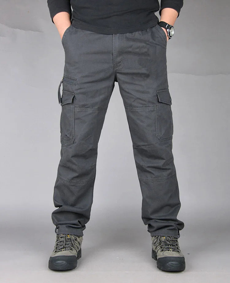 2025 New Autumn Cargo Pants Men Fashion Military Outdoors Man Trousers Long Warm Tactical Cotton Khaki Cargo Pants For Man