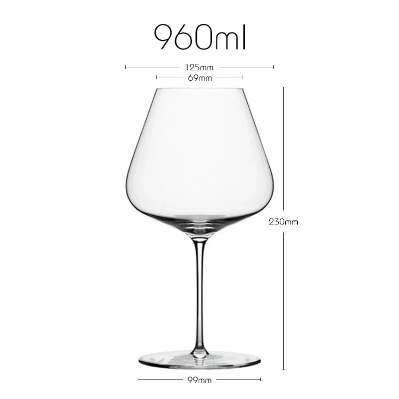 Copa de vino de cristal para banquetes de lujo estilo Zalto de JINYOUJIA, hecha a mano, extremadamente fina, artesanía magistral, copa clásica perfecta e impecable