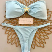 2025 Women Bikini Sexy Fashion Split Swimsuit Backless Beach Swimsuit