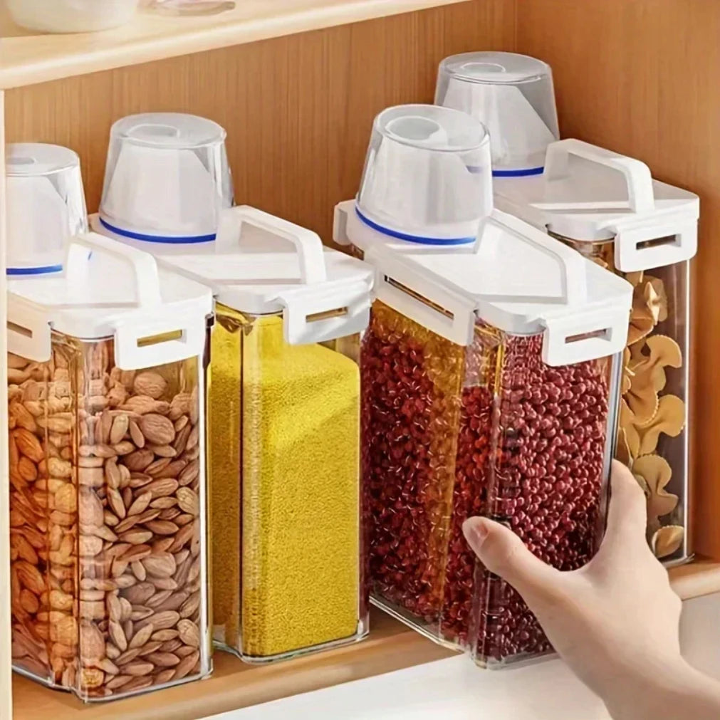 1 contenedor de almacenamiento de granos y otros granos de grado alimenticio de 2,5 L, tanque de almacenamiento de arroz, tanque de sellado, utensilios de cocina 2025new