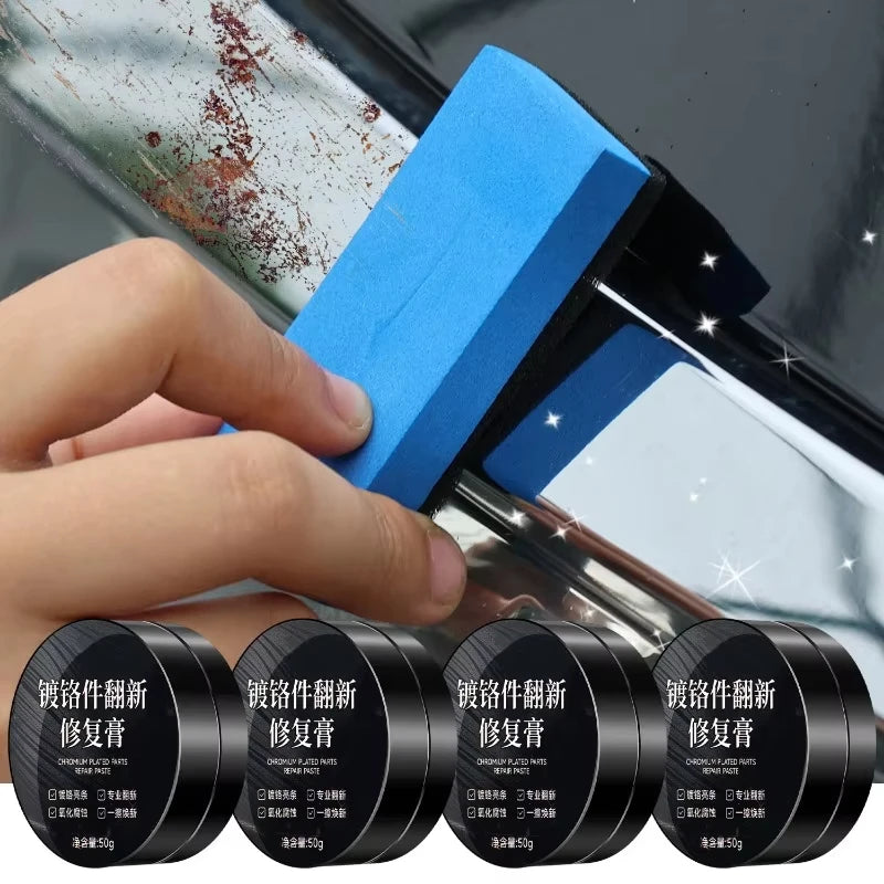 Pasta de reparación cromada para automóviles, galvanoplastia, insignias, piezas decorativas, eliminación de óxido, pulido, óxido de aluminio, herramientas de restauración