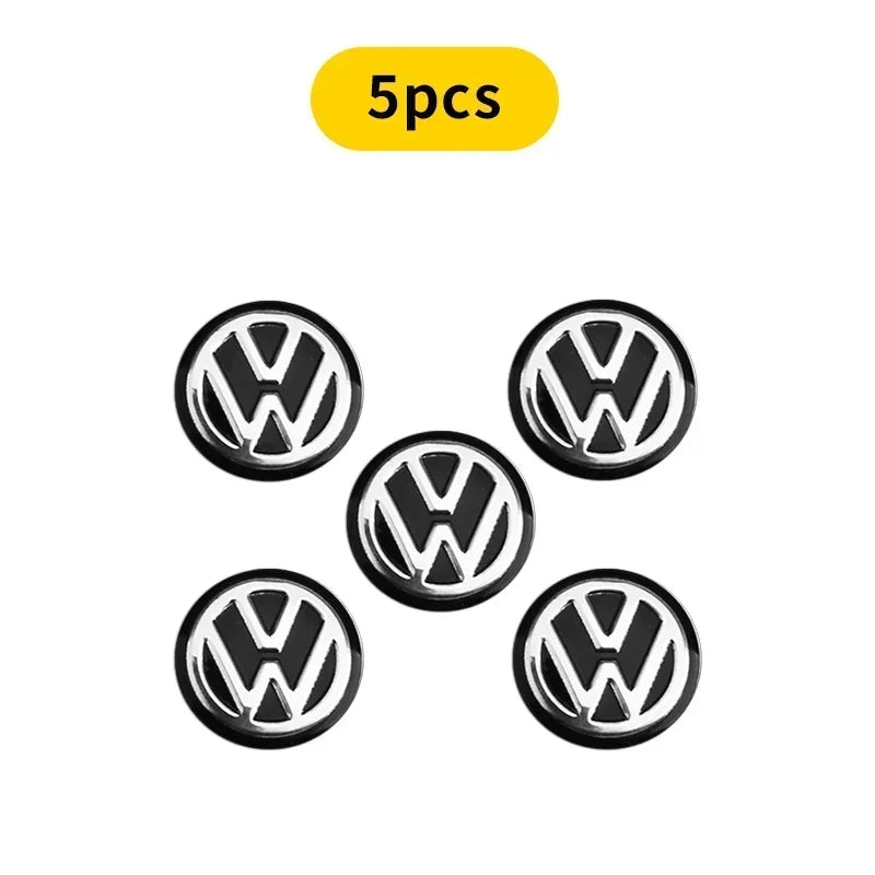 Pegatinas para llave remota de coche de 14 mm, emblema, accesorios de estilo para Volkswagen MK7 MK6 MK5 Ibiza Leon FR 2 Aztec Golf-4 5 6 7 Passat