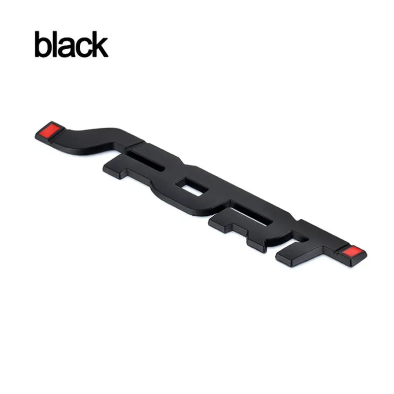 Pegatinas para accesorios de coche, diseño de metal 3D cromado negro, para maletero de coche, carreras, deporte, palabra, letra, logotipo, emblema, insignia, calcomanía.
