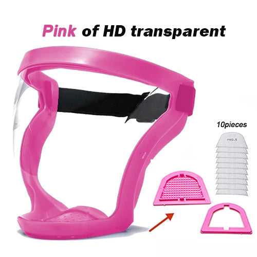 Máscara protectora facial, gafas HD TP, súper protectora, antivaho, protección facial completa, cubierta para la cabeza, reutilizable, protección de seguridad para la cocina, nuevo