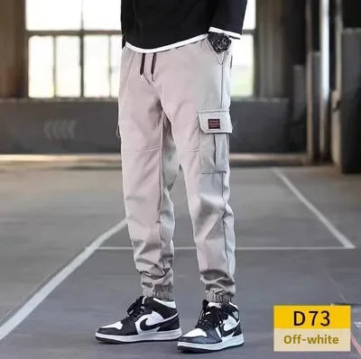 Pantalones cargo vintage estilo americano, holgados, de pierna recta, informales, para hombre, ligeros, de verano, con pierna ancha, estilo harén.
