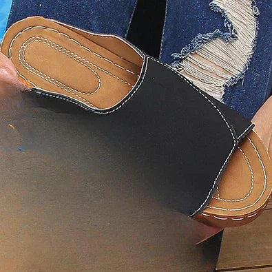 Sandalias de cuña informales para mujer, con punta abierta, ligeras y cómodas, para playa, uso diario, talla grande, verano 2025