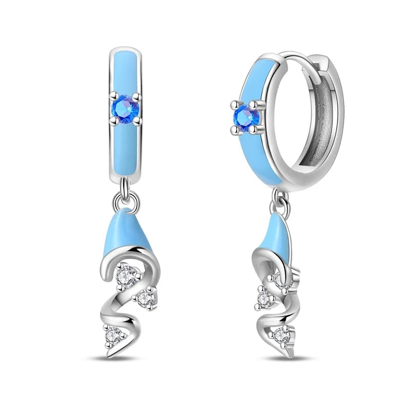 Pendientes de plata de ley 925 con diseño de mariposa, abeja, mariquita y flor de arcoíris para mujer, joyería de moda para fiestas de cumpleaños, regalos
