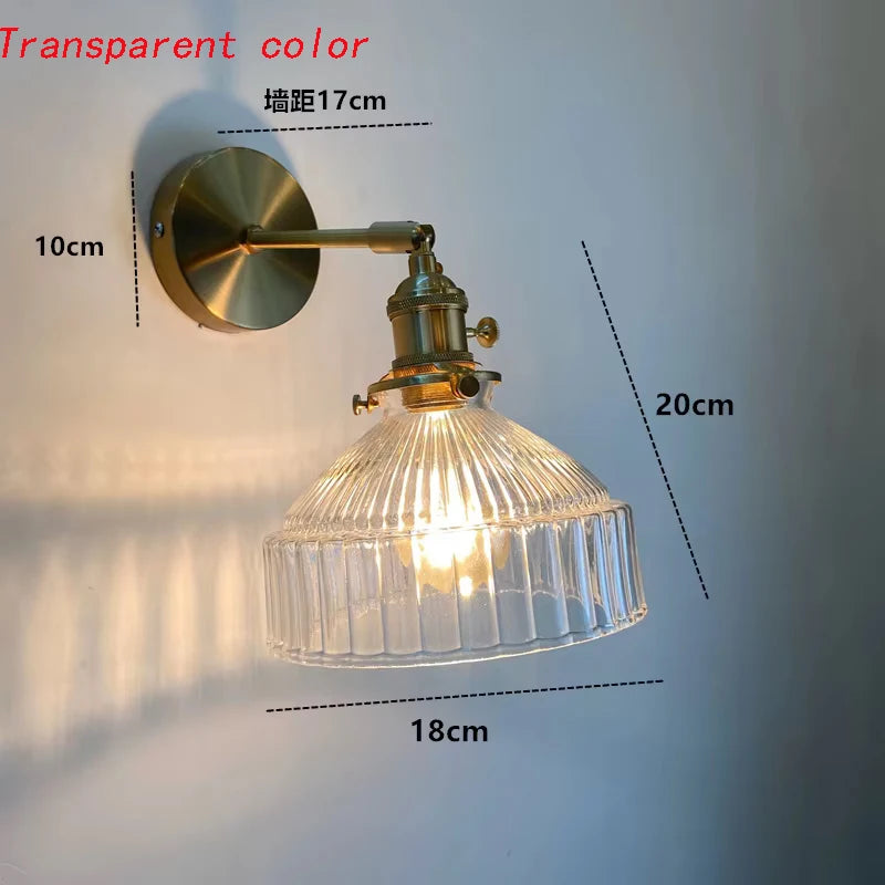 Iluminación para sala de estar, decoración de pared, personalidad nórdica, arte de vidrio verde, aire fresco transparente, espejo de pasillo, faro, faro para dormitorio
