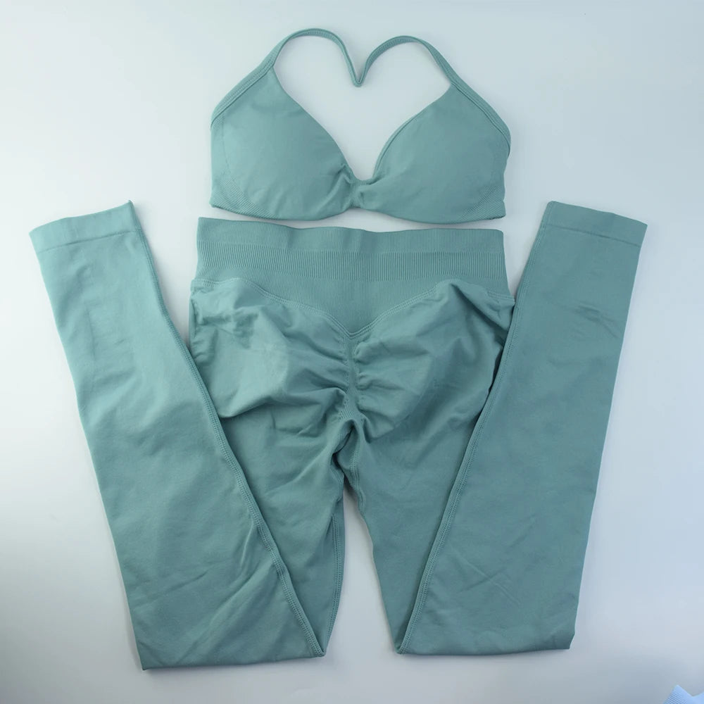 Conjunto de 2 sujetadores de tirantes finos para gimnasio, sin costuras, de alta sujeción, para mujer, deportivos, para entrenamiento, yoga, sin logotipo