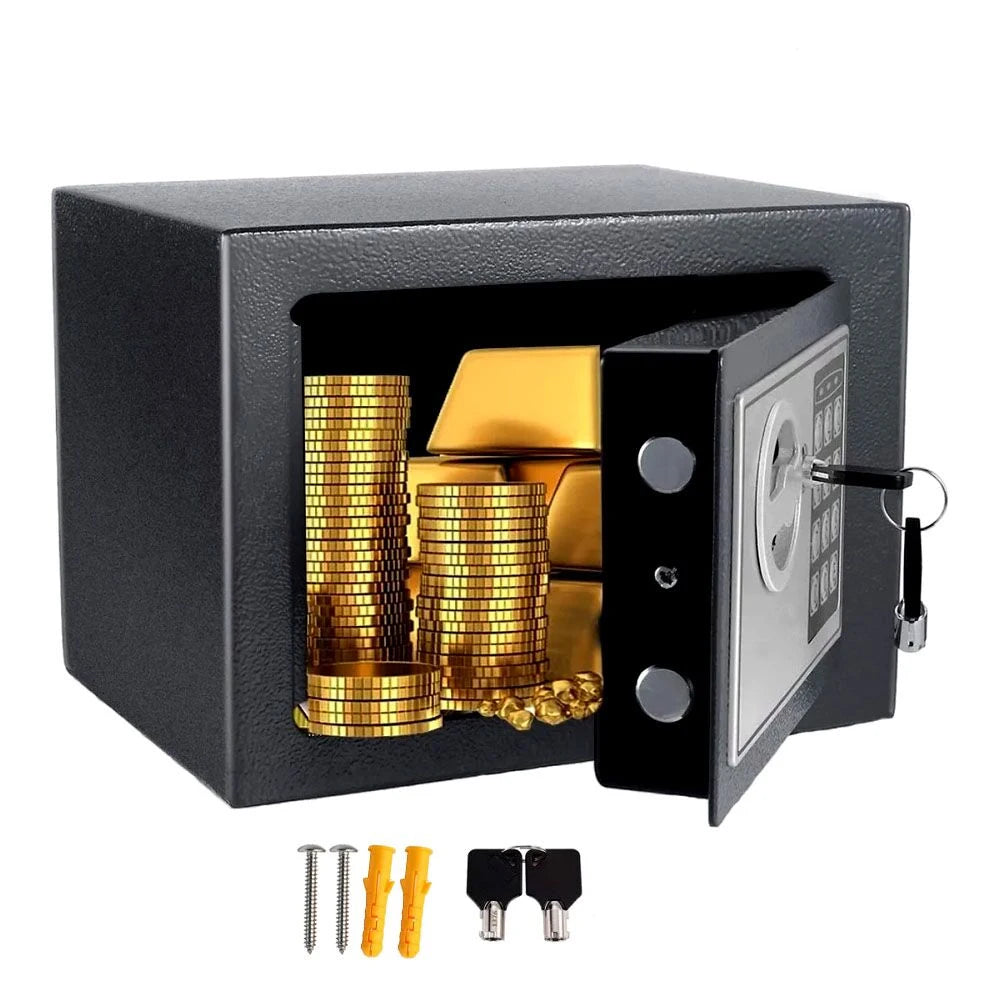 Caja de seguridad con cerradura electrónica digital con teclado, totalmente de acero, para el hogar y la oficina.