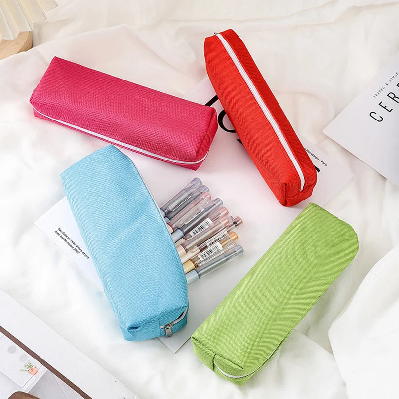 Estuche escolar sencillo para lápices, estuche escolar, papelería escolar de colores sólidos, estuche para lápices Kalemlik Trousse