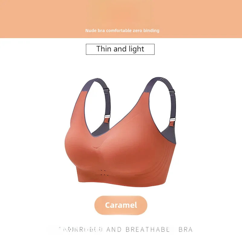 Nuevos sujetadores ultrafinos de verano sin costuras para mujer, deportivos, transpirables, sin aros, de nailon, tallas grandes