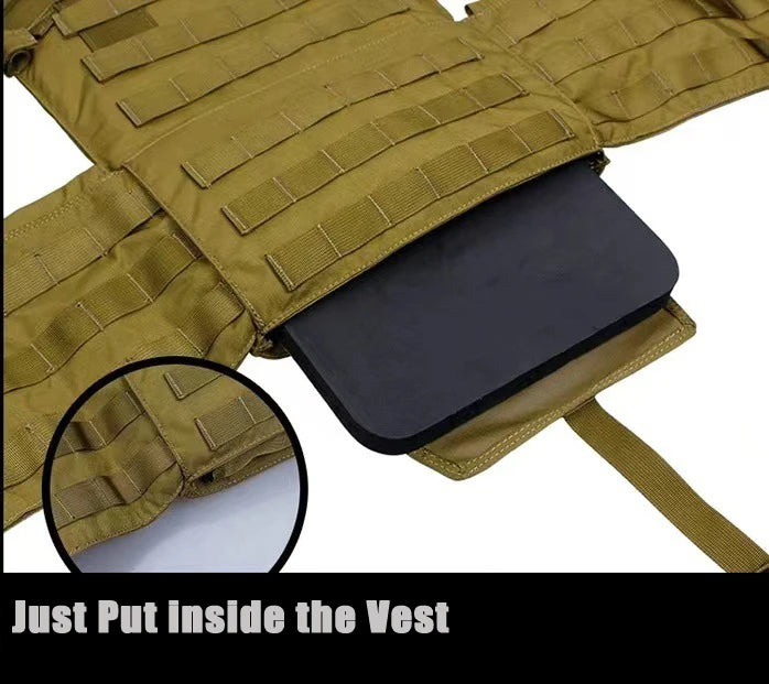 2 placas de EVA para chaleco táctico Airsoft, inserto de espuma SAPI para chalecos portadores de armadura corporal, placa de choque para caza, paintball, CS, juego de guerra.
