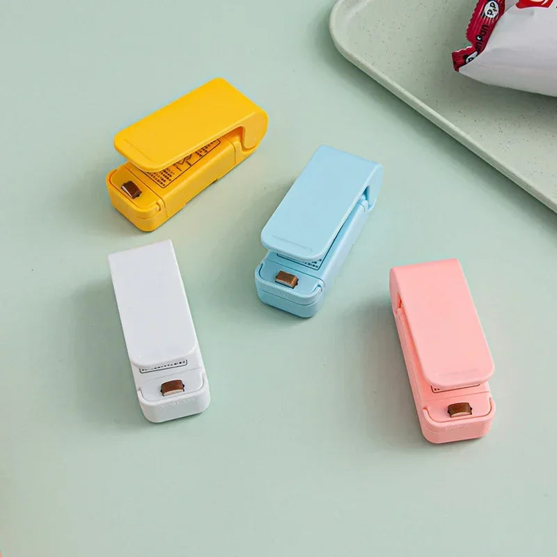 Mini máquina selladora de bolsas térmicas, selladora de paquetes, bolsas térmicas de plástico para alimentos, selladora portátil, selladora térmica para envases de alimentos.