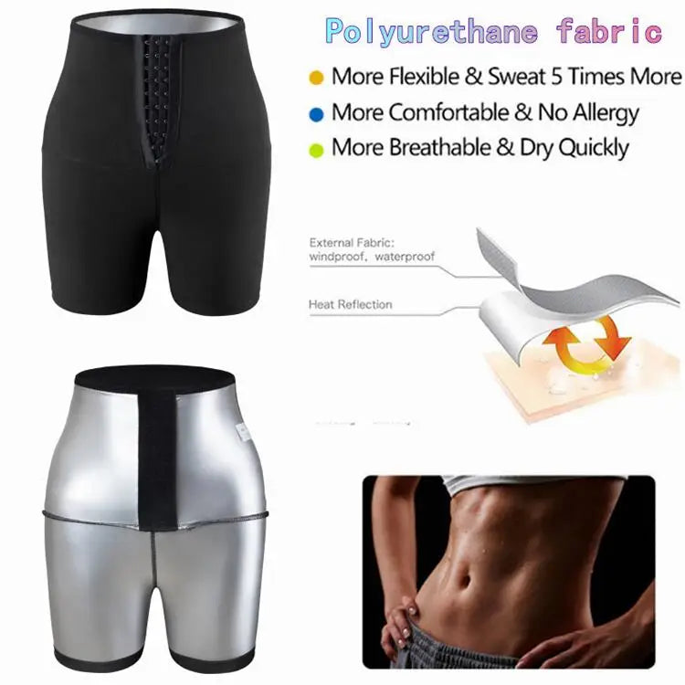 Pantalones moldeadores para mujer, faja reductora, efecto sauna de sudoración intensa, pantalones adelgazantes, control de abdomen, ropa moldeadora, leggings deportivos para gimnasio, pantalones cortos de fitness.