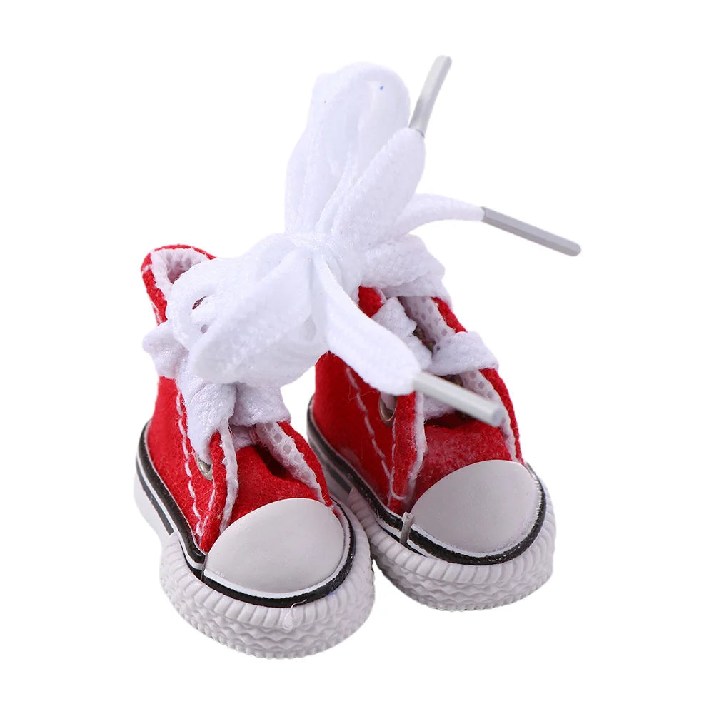 Accesorios para muñecas, zapatillas de 3,5 cm, minizapatos para niños, zapatos Blyth, zapatos de lona para muñecas, zapatos para muñecas BJD.