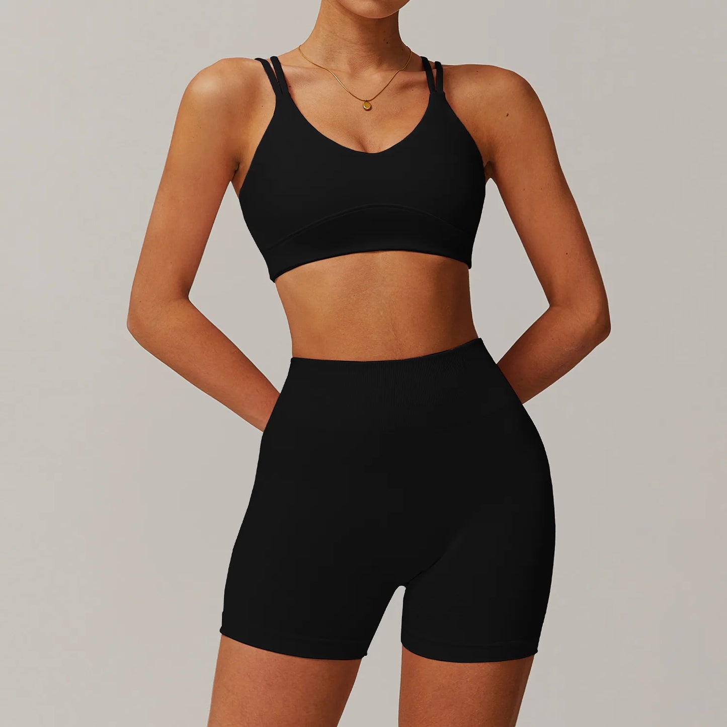 Conjunto deportivo de 2 piezas para mujer, chándal para correr, entrenamiento, con cremallera, pantalones cortos de manga larga, ropa de yoga, ropa deportiva