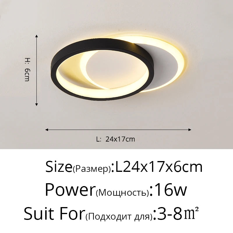 Lámpara de techo LED moderna minimalista para balcón, pasillo, porche, canal, estilo nórdico, para guardarropa