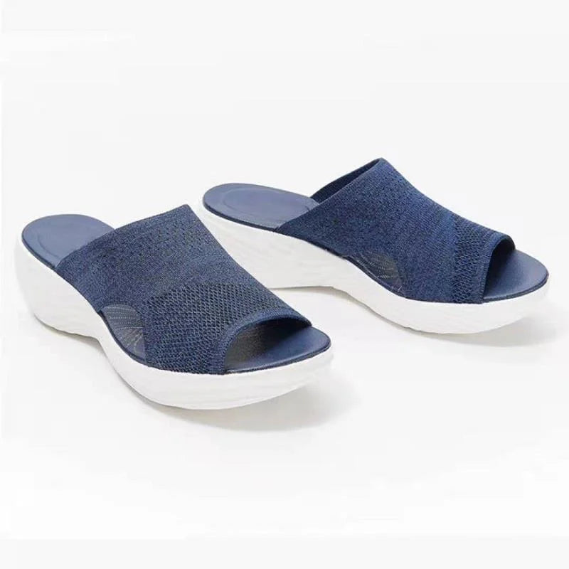 Sandalias de verano para mujer, zapatos de cuña a la moda para mujer, sandalias de punta abierta, sandalias elegantes para mujer, calzado femenino
