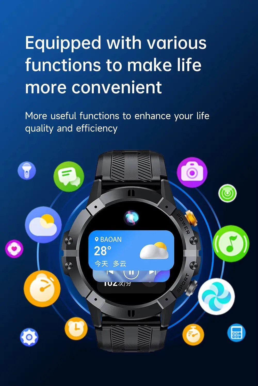Reloj inteligente C29 para hombre, resistente, deportivo, para exteriores, con Bluetooth, llamadas, pantalla de 1,52 pulgadas, monitor de actividad física, frecuencia cardíaca, monitor de salud