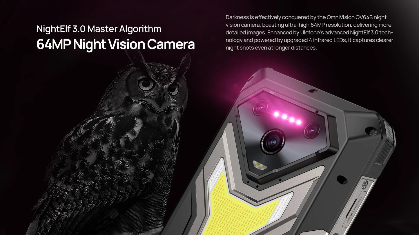 【Estreno mundial】Ulefone Armor 34 Pro 5G, teléfono resistente con IA, batería de 25500 mAh, hasta 32 GB + 512 GB, proyector integrado, pantalla de 6,95" a 120 Hz, NFC.