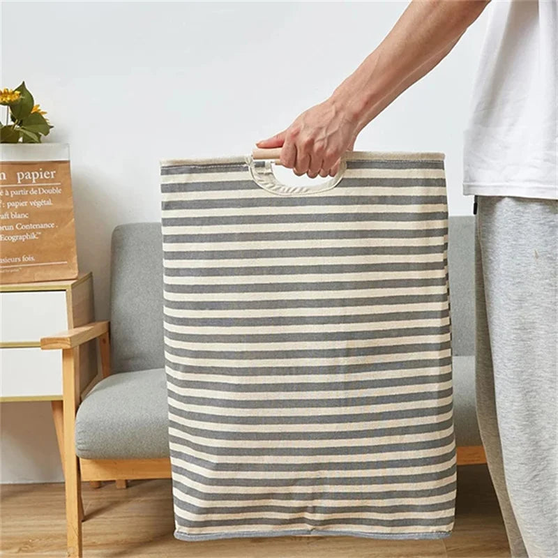 Cesta de lavandería de gran capacidad para ropa sucia con asa, cesta plegable para ropa, accesorios de baño