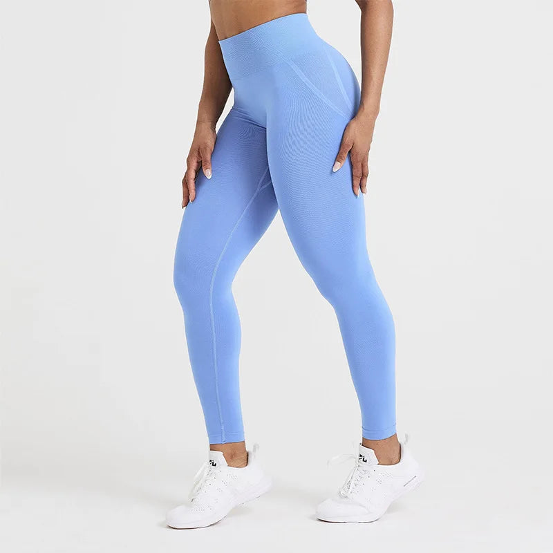 Pantalones deportivos ajustados sin costuras TKITK, leggings de gimnasio para mujer, pantalones de yoga suaves de cintura alta, ropa deportiva para fitness.