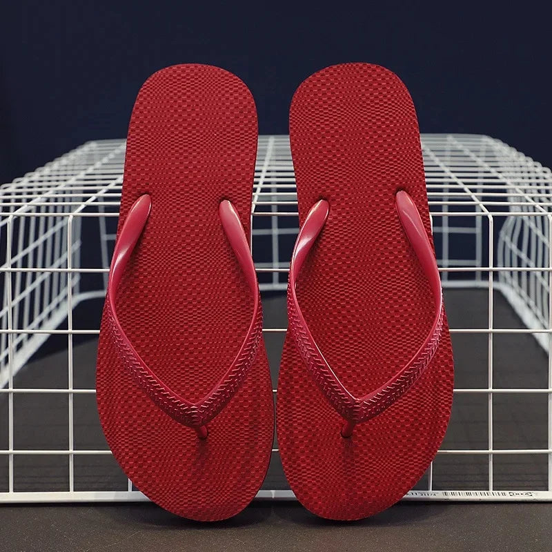 Sandalias de playa de verano para mujer, de moda, antideslizantes, con tiras, de PVC, de color puro, para uso en exteriores, estilo sencillo.