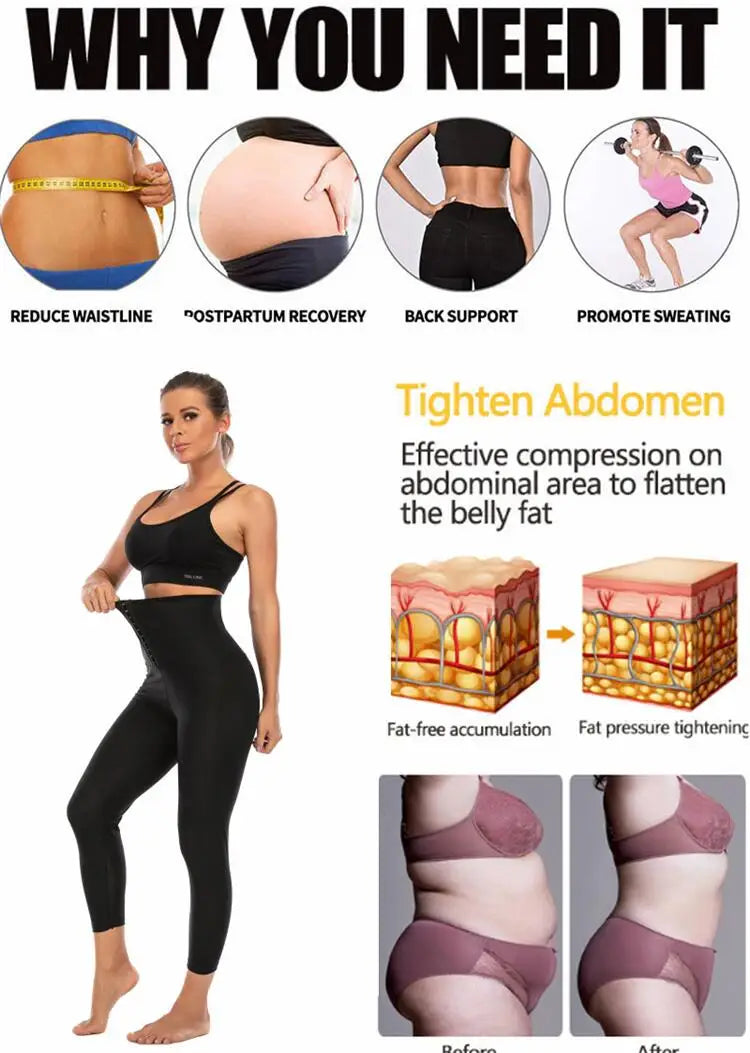 Pantalones moldeadores para mujer, faja reductora, efecto sauna de sudoración intensa, pantalones adelgazantes, control de abdomen, ropa moldeadora, leggings deportivos para gimnasio, pantalones cortos de fitness.