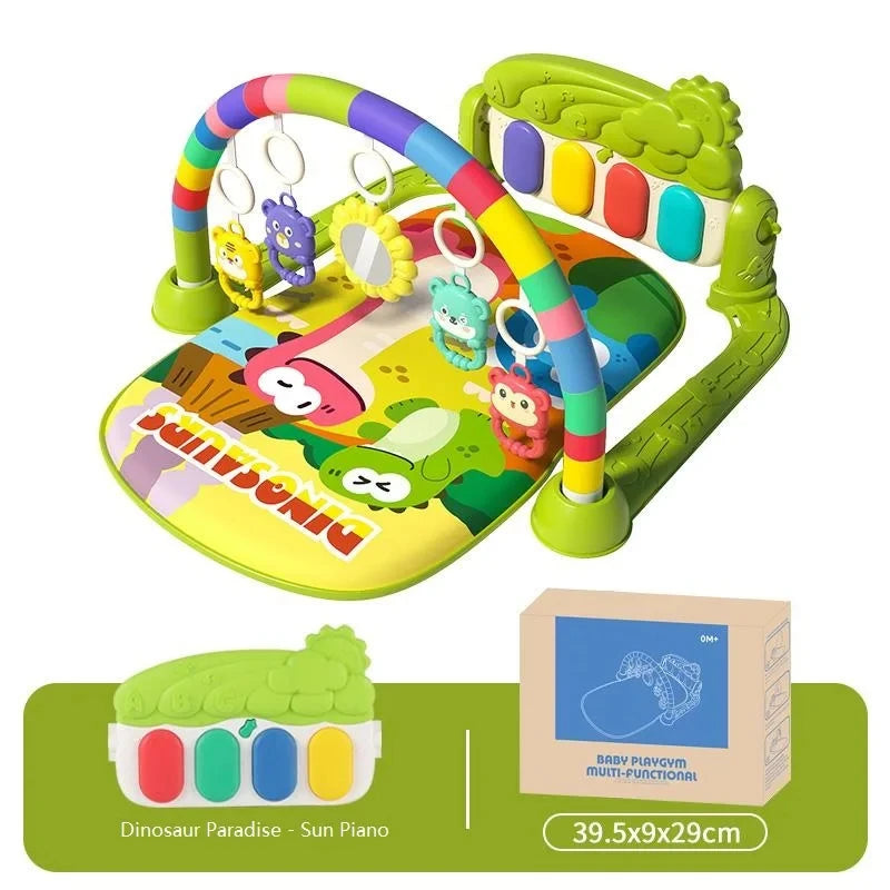 Marco de fitness multifuncional para niños, juguetes musicales para bebés, pedales, piano, marco de fitness, juego de rompecabezas, manta, tapete educativo, juguete de regalo