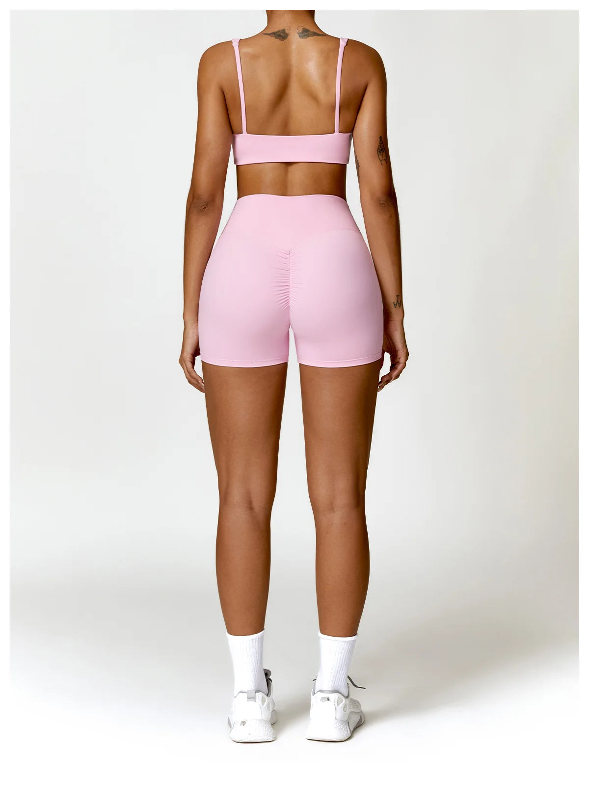 Conjunto de chándal de yoga para mujer, 2 piezas, ropa deportiva para entrenamiento, ropa deportiva, leggings de gimnasio, sujetador de fitness, top corto, trajes deportivos de manga larga
