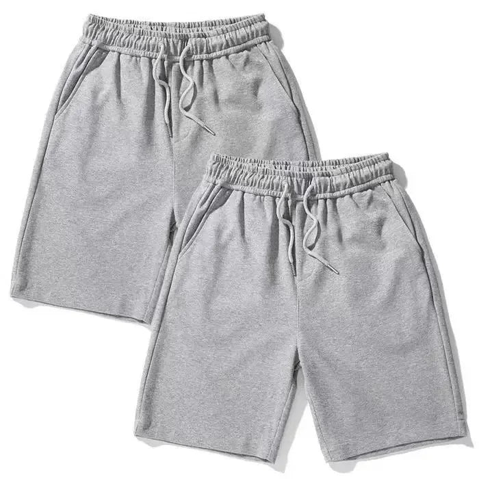 Pantalones cortos deportivos holgados de color puro para hombre y mujer, informales, de verano, con pierna recta, adelgazantes, de cinco cuartos
