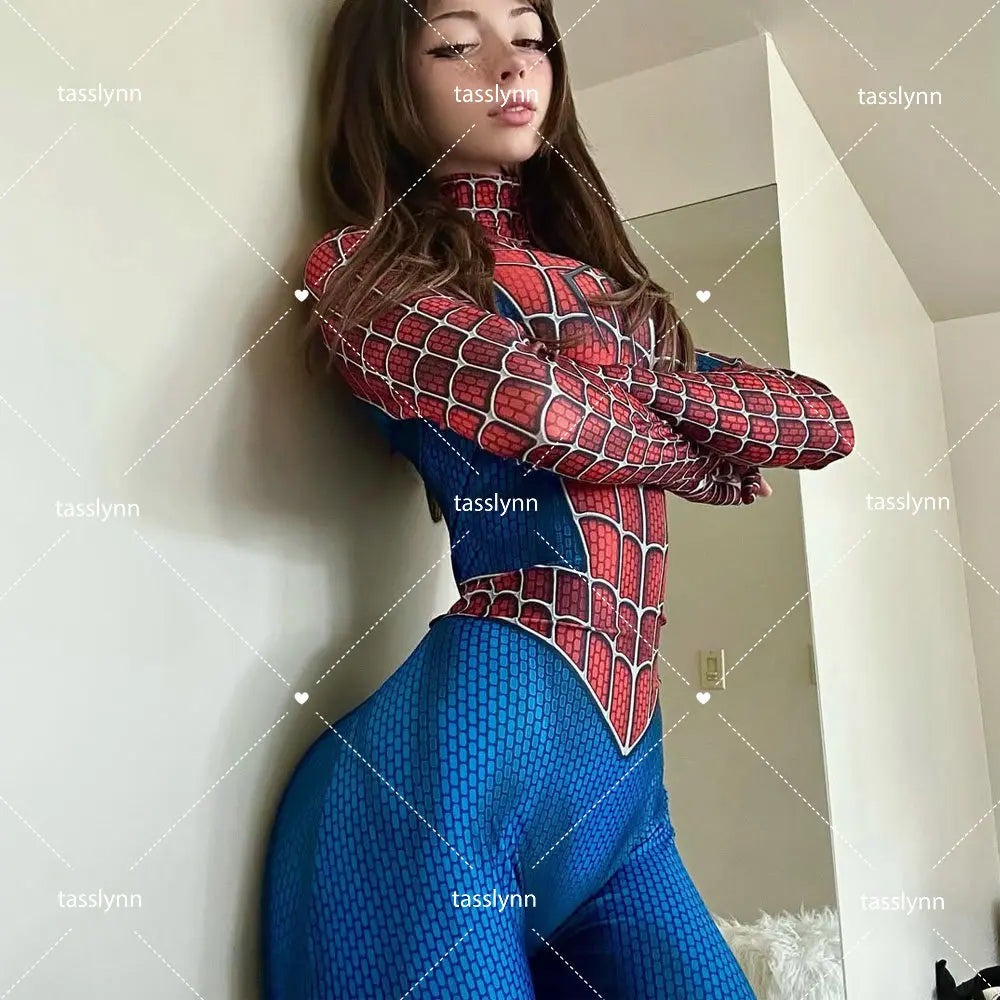 Spider Man Raimi Costume Zentai Suit Spandex Halloween Costumes Party Fancy Anime Cosplay Geek Girl Bodysuit Spider Girl Cosplay