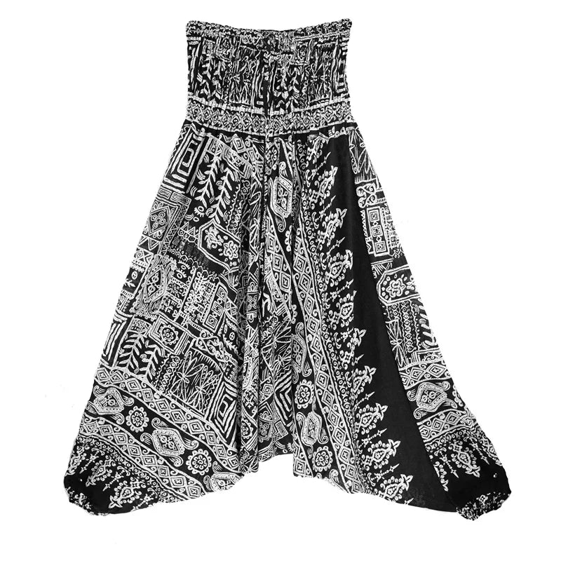 Bohemian Pants Women Pantalones Mujer Hippie High Waist Rayon Harem Baggy Boho Yoga Beach Wear Pour Femme Calca Feminina Printed