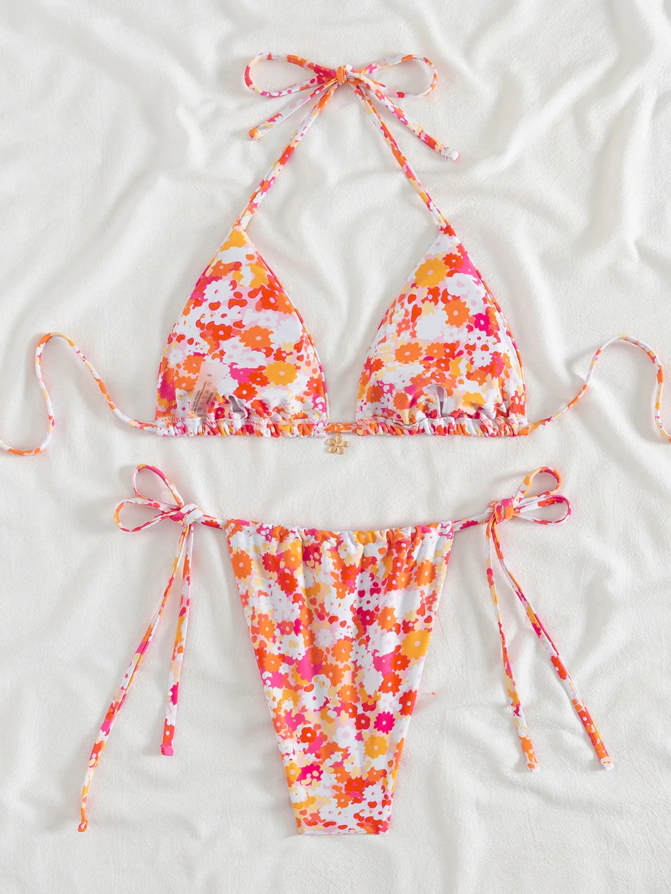 Conjunto de bikini para mujer, novedad de 2025, con tiras laterales ajustables, traje de baño de alta gama, sexy, de dos piezas, para playa, de verano, push up.