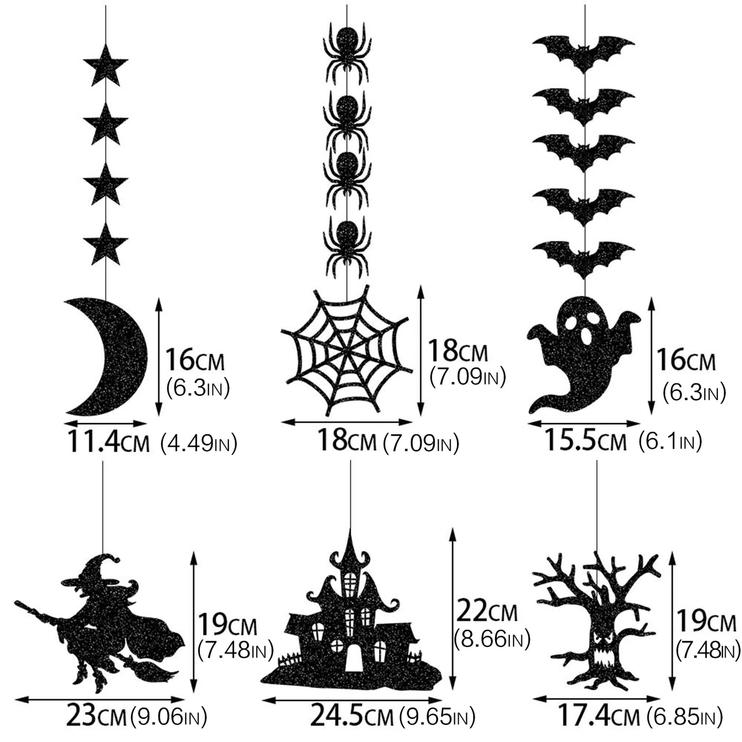 6 decoraciones colgantes de Halloween que añaden un ambiente festivo, decoración de techo, regalos de Halloween para fiestas en casa, decoración DIY.