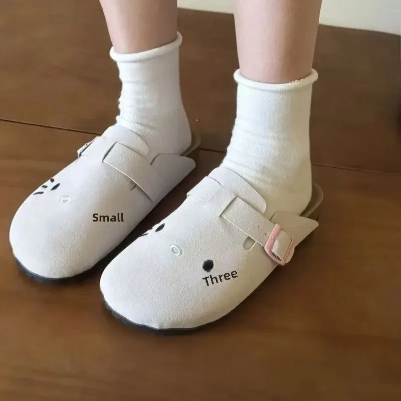 Sandalias vintage de mujer con suela gruesa, sin cordones, otoño/invierno 2024, nuevo estilo, tacón interior reforzado, adoquines de poliuretano