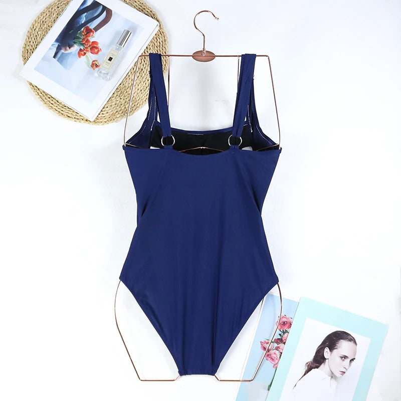 Traje de baño de una pieza sexy para mujer 2024, push up, talla grande, control de abdomen, monokini, ropa de playa, traje de baño vintage.