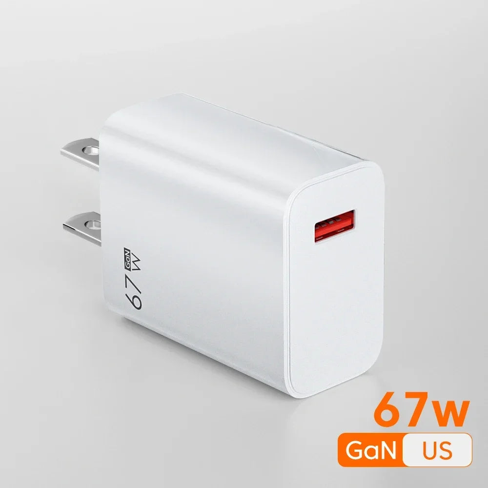 Cargador USB de carga rápida de 67 W con cable tipo C de 6 A para Xiaomi 14 Ultra Pro, Redmi Note 13 Pro, X5, F5 Pro y adaptador de pared para teléfono móvil.