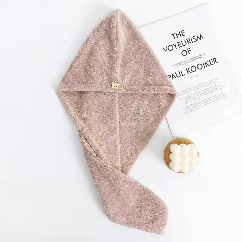 Toalla de secado rápido para cabello largo para mujer, toallas de microfibra suave, gorro de ducha, gorro de baño, gorro de secado rápido para cabello seco, turbante para mujer.