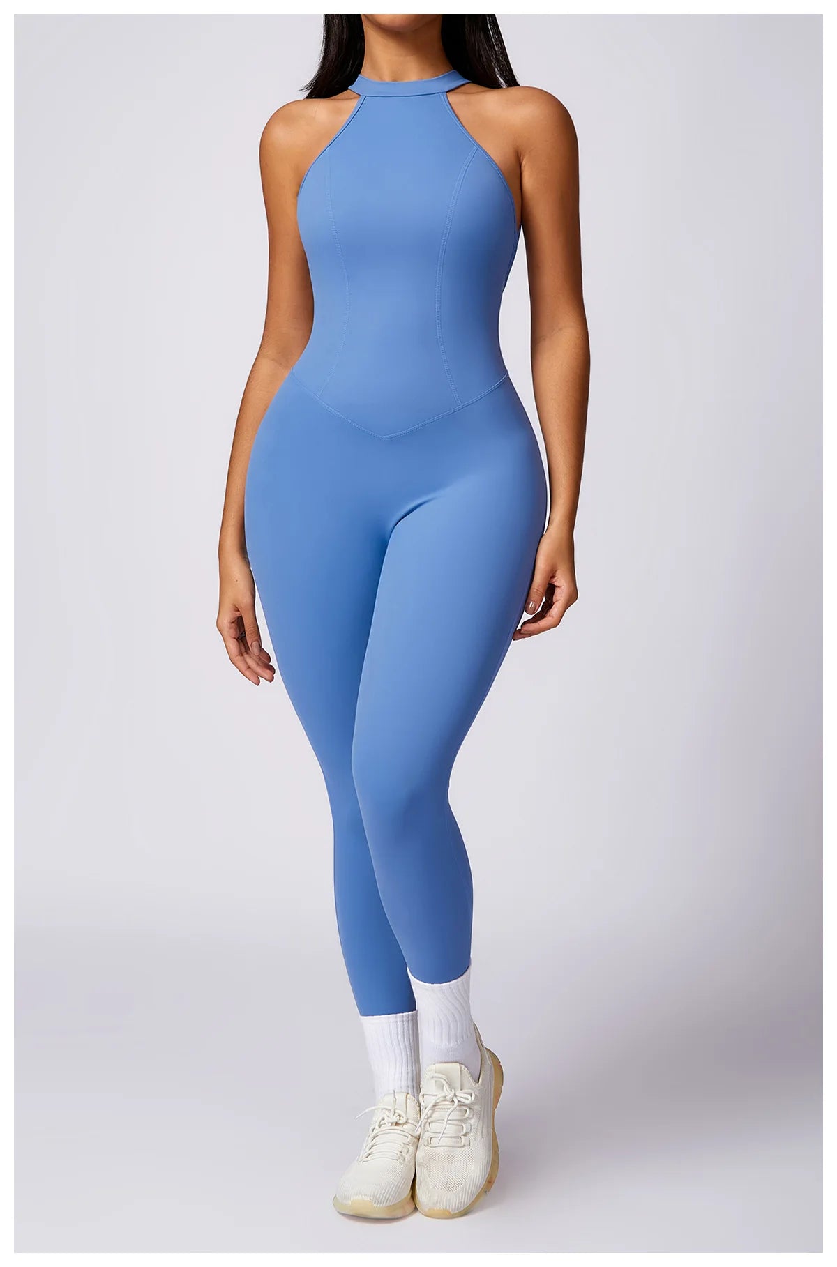 Conjunto de mono sin espalda para entrenamiento, mono de fitness, ropa deportiva siamesa para mujer, chándal, ropa de gimnasio, mono de una pieza, conjunto de yoga