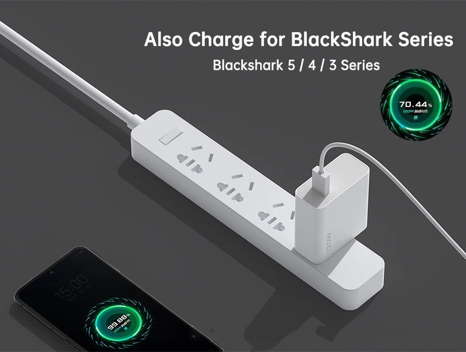 Cargador original Xiaomi de 120 W con conector tipo C y carga rápida GaN. Compatible con Xiaomi Mi 17, 14 Pro, 13t, Poco F7 Ultra, F4 GT y Redmi Note 13 Pro+.