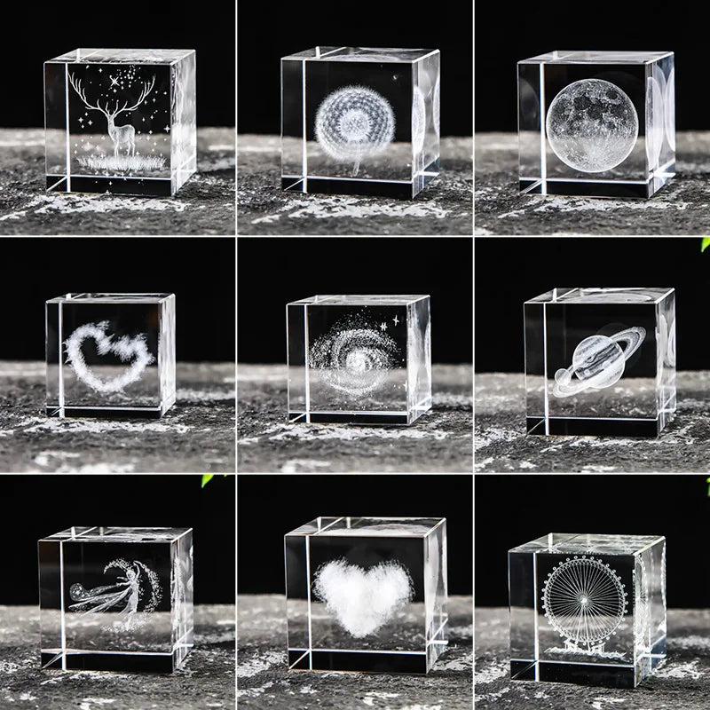 1 Decoración de Cristal, Luna, Galaxia y Otras Manualidades de Colección, Embellece el Hogar Regalos Navideños 1 Decoración de Cristal, Luna, Galaxia A