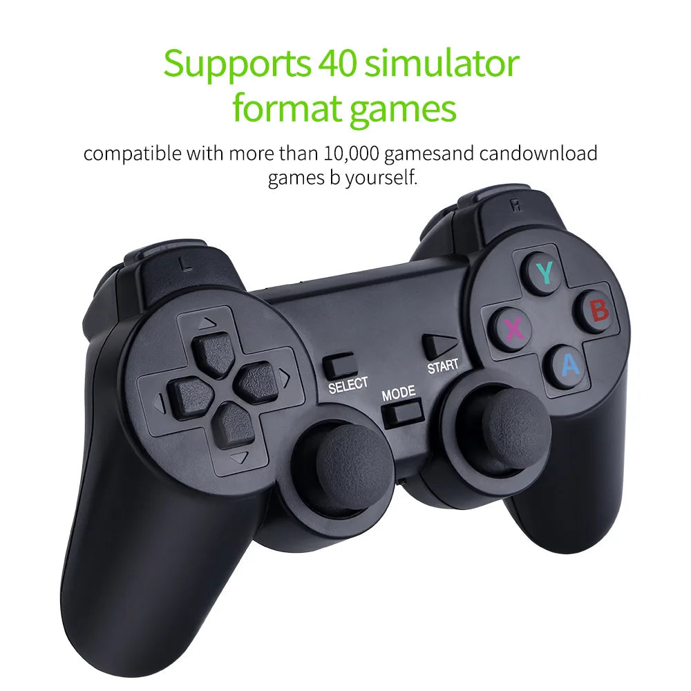 Consola de videojuegos M8, mando inalámbrico dual de 2,4 G, 4K, 10 000 juegos, 64 GB, retro, regalo de Navidad