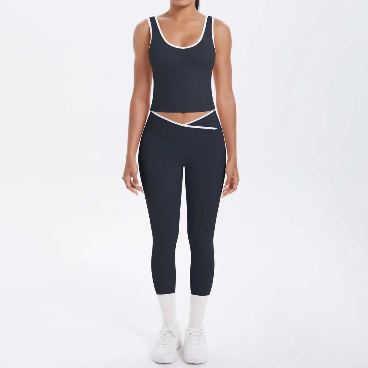 Conjunto de 2 piezas de pantalones de yoga con espalda descubierta y leggings para correr, de cintura alta, con estampado de melocotón y glúteos, para fitness y deportes.