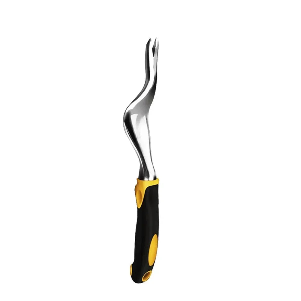 Paleta de mano para jardinería, rastrillo, cultivador y desmalezadora con mango ergonómico para trasplantar césped, tierras de cultivo y bonsái.