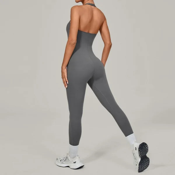 Nuevo Body de Yoga Sexy para Mujer, Mono Deportivo de una Pieza, Sin Mangas, Espalda Abierta, Conjunto de Yoga de Secado Rápido, Ropa Deportiva para Entrenamiento y Yoga.
